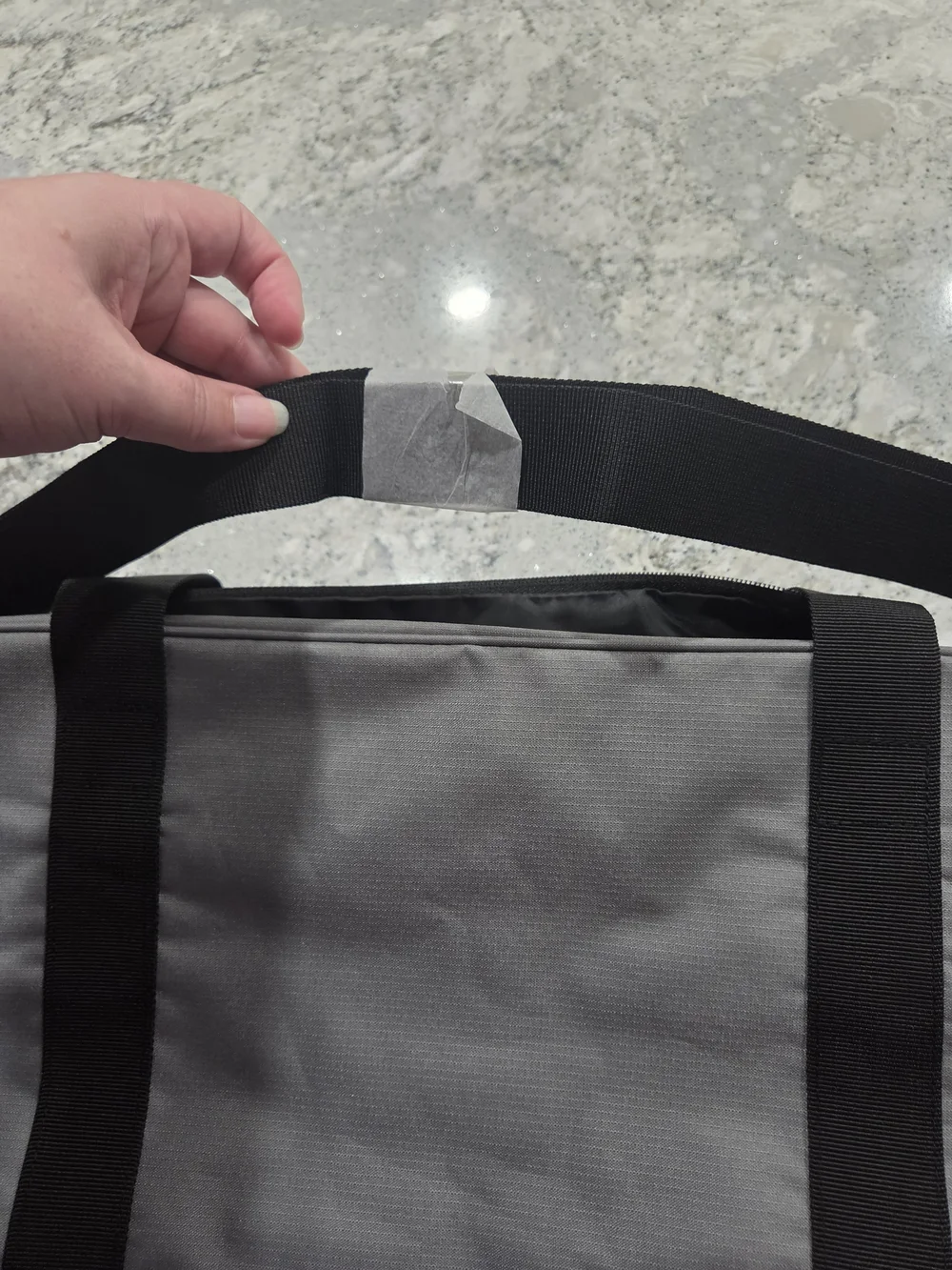Hugo Boss Parfum NWOT Gray Travel Duffel Bag with Black Straps